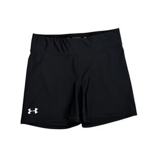 Under Armour Team Shorty Black Athletic Compression Bike Workout Shorts Large